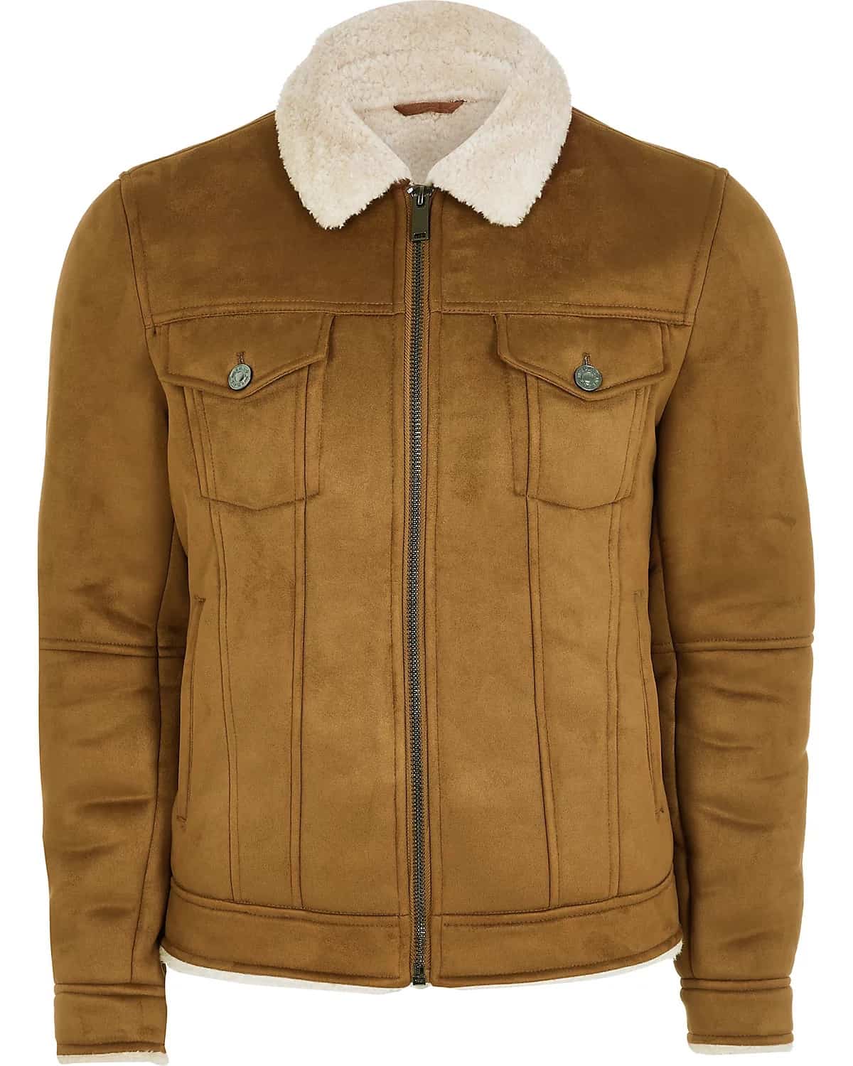 Những chiếc áo khoác shearling tốt nhất bạn có thể mua vào năm 2022 10 River island faux shearling jacket