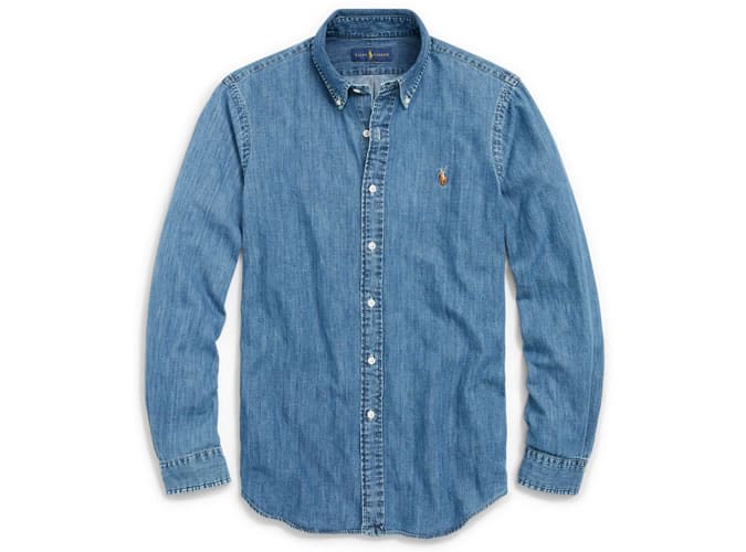 Những chiếc áo sơ mi denim đẹp nhất cho nam giới bạn có thể mua vào năm 2022 5 Áo sơ mi denim polo ralph lauren classic fit