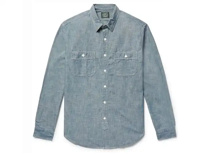 J. Crew áo sơ mi cotton-chambray