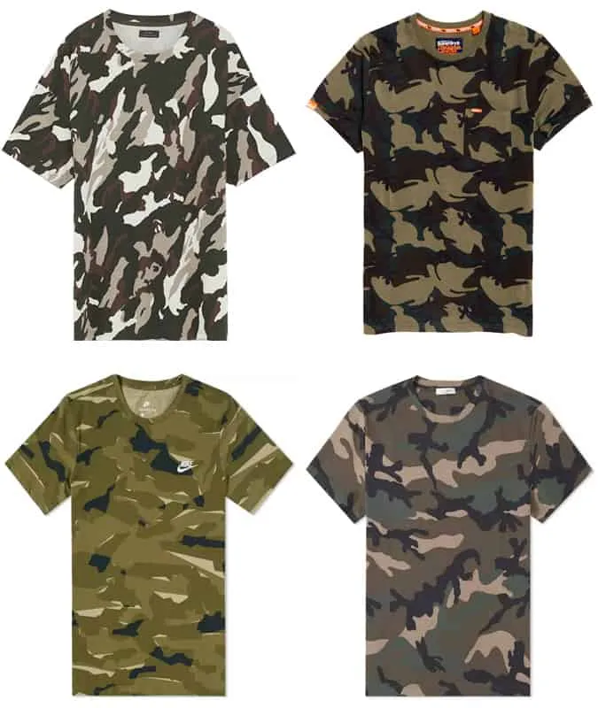 Những chiếc áo phông camo đẹp nhất dành cho nam giới