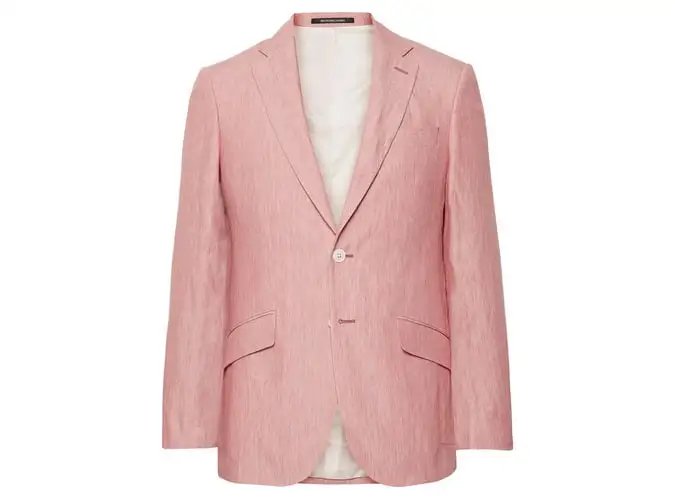 Richard james coral seishen slim-fit linen suit jacket