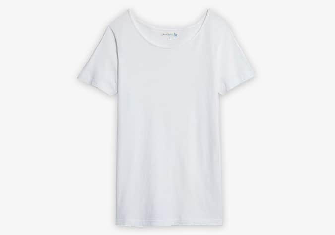 114 20s tee 1/4 slv. 01 trắng