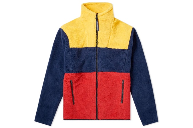 5 cách thời trang để mặc theo xu hướng lông cừu 16 Billionaire boys club color block zip fleece