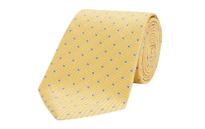 Vàng cà vạt lụa turnbull & asser