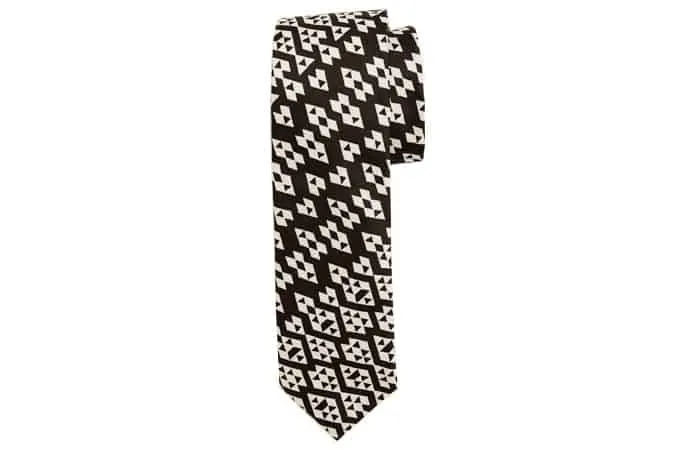 Marwood harlequin silk jacquard tie