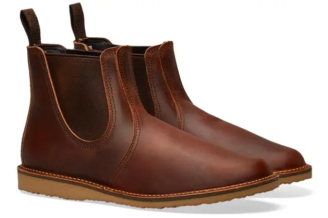 Chelsea boot cuối tuần đỏ