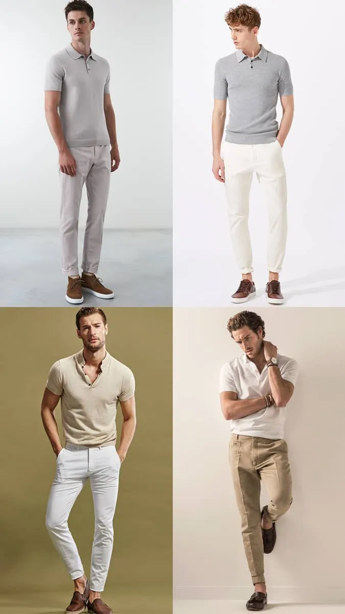 Cách mặc áo thun polo tonal