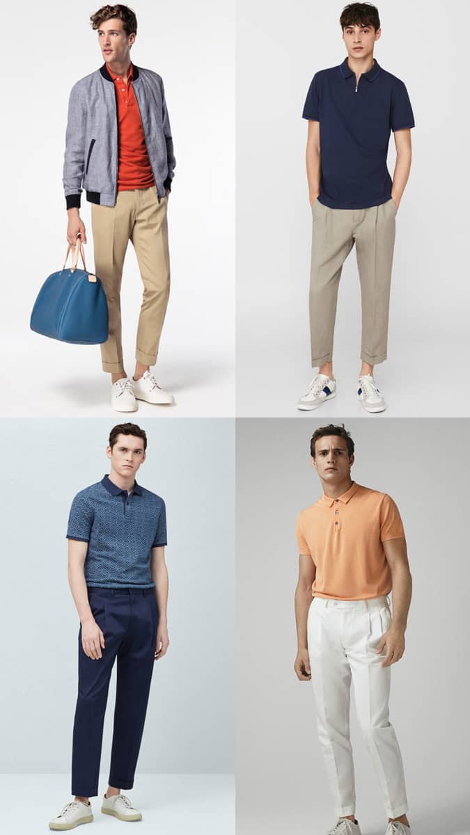 Làm thế nào để mặc một chiếc áo sơ mi polo theo 7 cách tươi mới 4 Áo sơ mi polo và quần xếp ly
