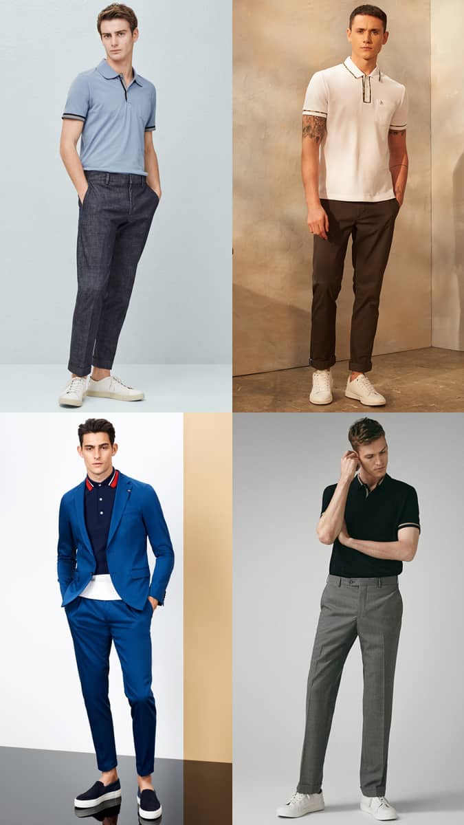 Làm thế nào để mặc một chiếc áo sơ mi polo theo 7 cách tươi mới 6 Áo sơ mi piped polo cho nam