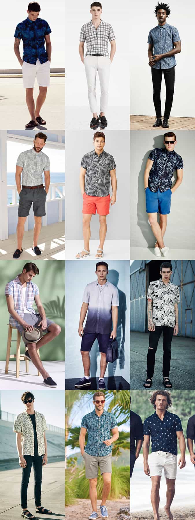 Xu hướng trang phục nam giới đường phố hàng đầu cho mùa hè 2015 1 Nam giới áo sơ mi ngắn tay in hình trang phục lấy cảm hứng từ trang phục