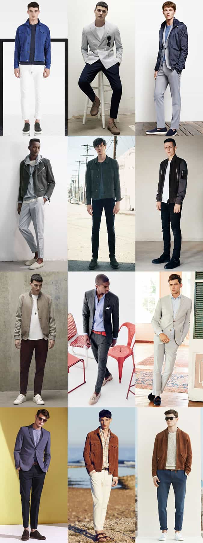 Xu hướng trang phục nam giới đường phố hàng đầu cho mùa hè 2015 4 Giày và áo khoác da lộn nam lookbook lấy cảm hứng từ trang phục mùa xuân / mùa hè