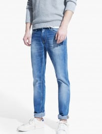 Xu hướng trang phục nam giới đường phố hàng đầu cho mùa hè 2015 6 He by mango quần jean tim cổ điển màu sáng mỏng vừa vặn