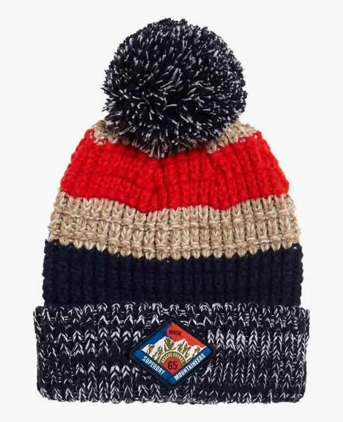 Superdry summit striped beanie