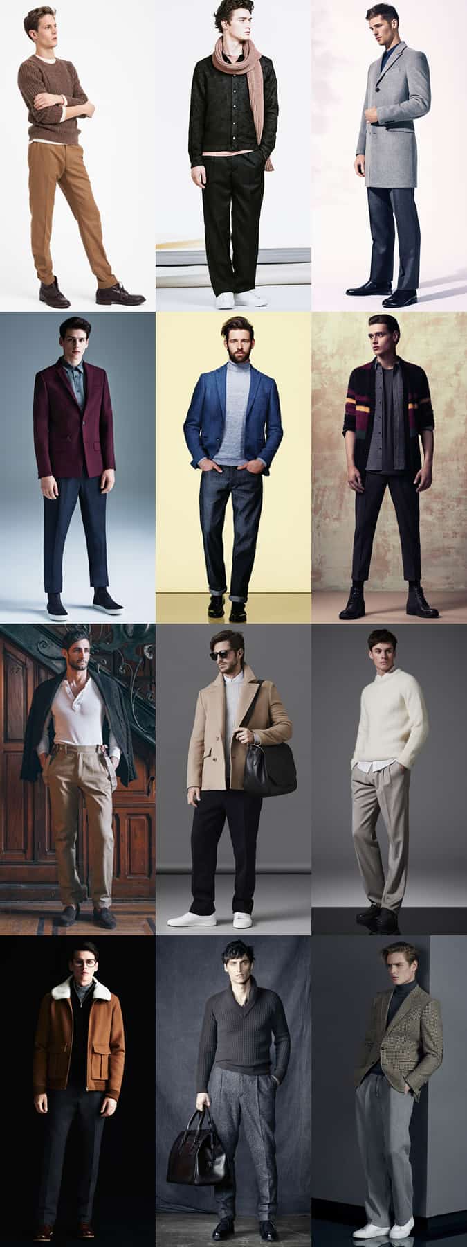 Quần tây nam thư giãn cho trang phục lấy cảm hứng từ trang phục lookbook