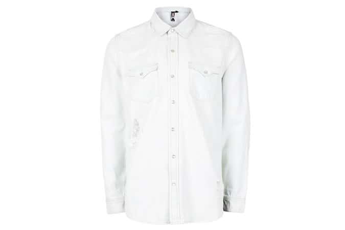 Những bộ quần áo nam mới tốt nhất để mua ngay bây giờ 12 Áo sơ mi denim trắng tẩy trắng topman aaa