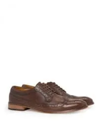 He by mango brogueing leather blucher