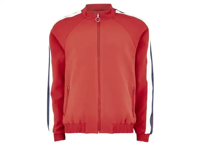 Topman red smart track top với satin bên