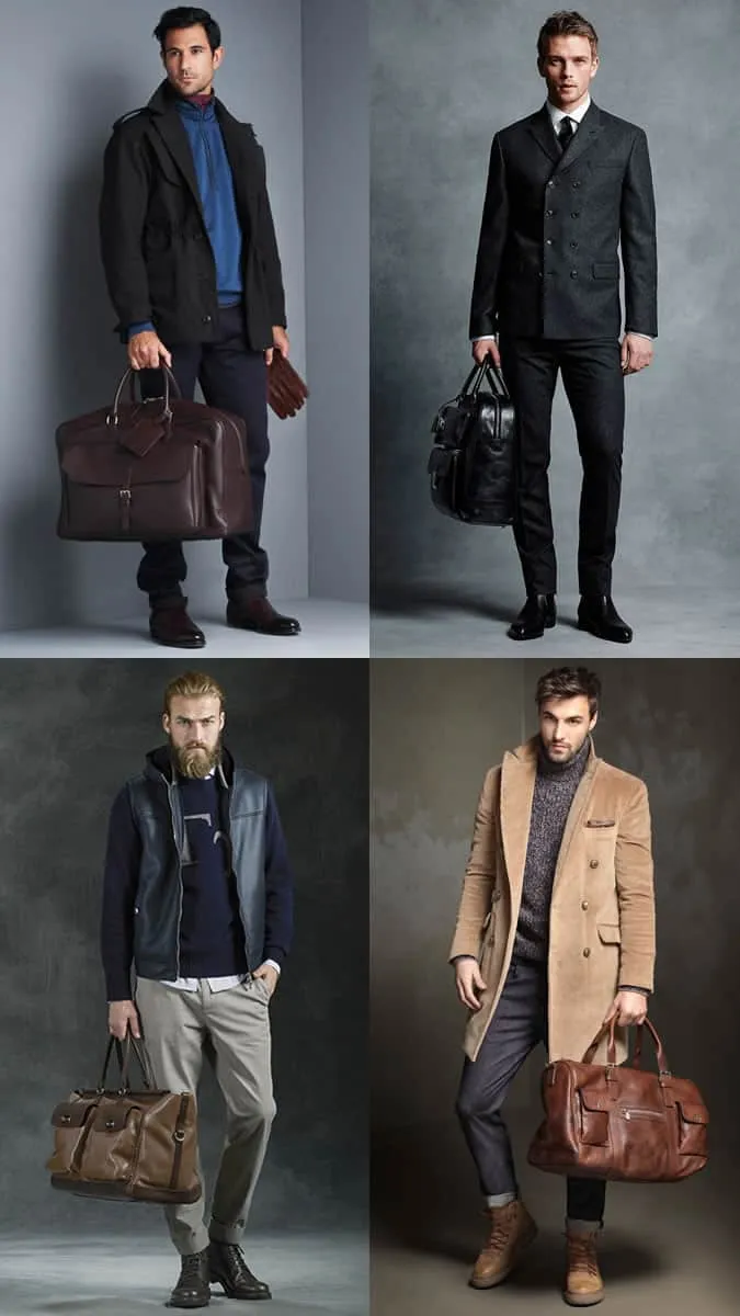 Nam giới utility holdalls outfit inspiration lookbook xu hướng túi 2017