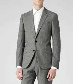 Reiss barney b two tone modern blazer grey