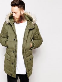 Áo khoác parka chần bông asos