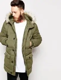 Áo khoác parka chần bông asos