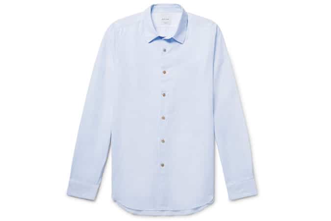 Áo sơ mi cotton mỏng vừa vặn của paul smith