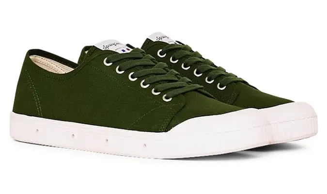 Spring court g2 canvas plimsolls green