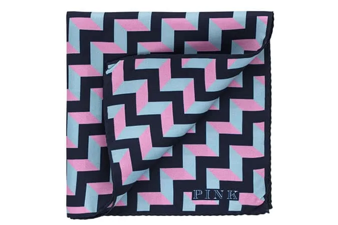 Thomas pink gainborough geo pocket square