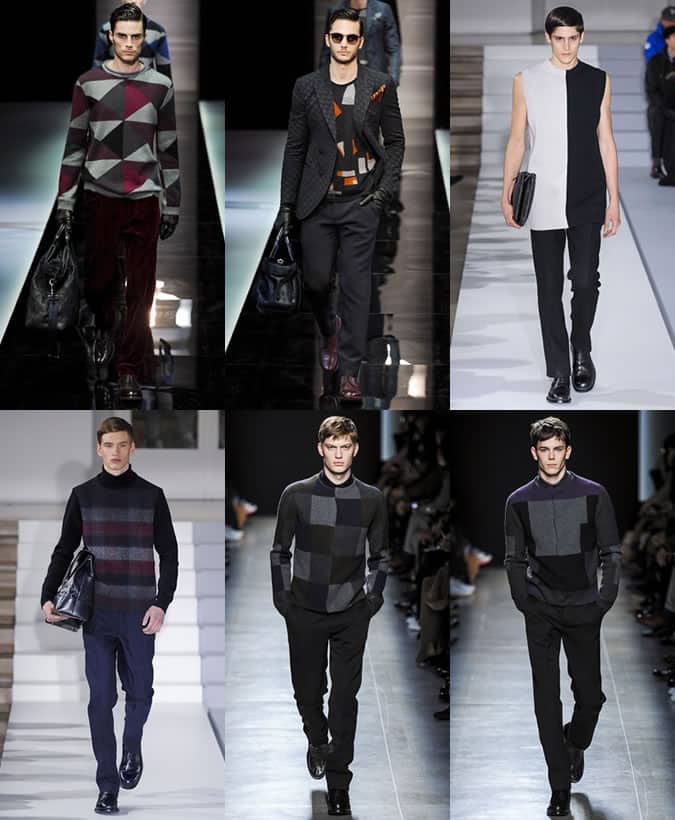 Tuần lễ thời trang milan - xu hướng chính cho aw13 2 Các mẫu kiểm tra & hình học cổ điển tại tuần lễ thời trang milan