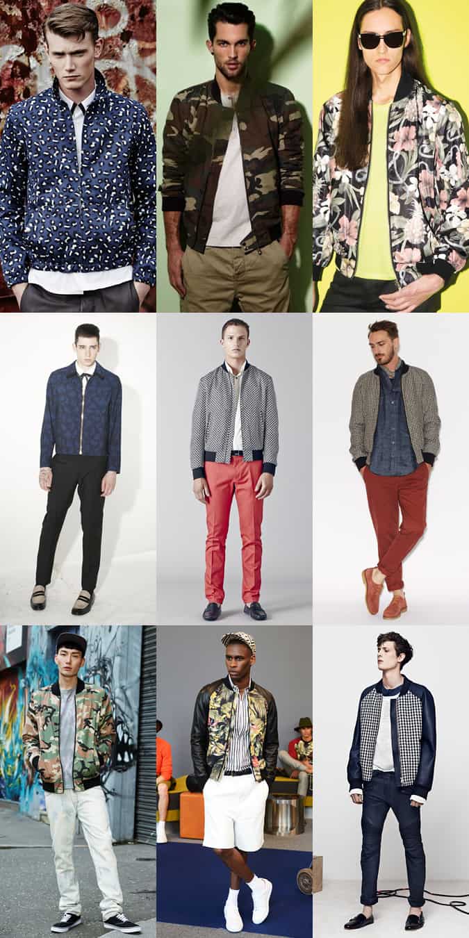 Xu hướng thời trang nam ss13 / aw13: áo khoác bomber in 2 Sách nhìn về áo khoác máy bay ném bom nam in