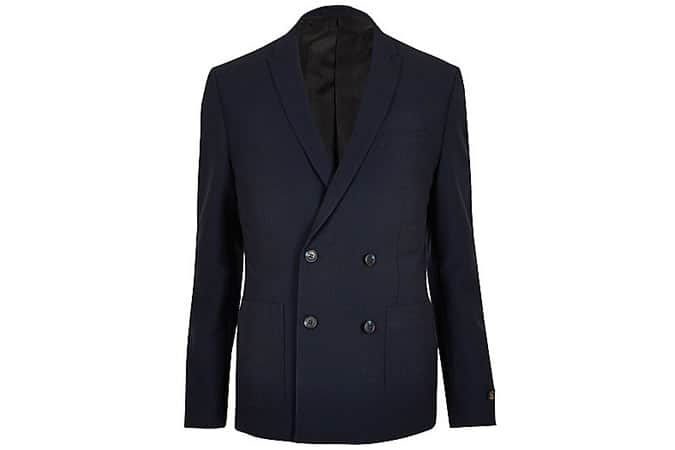 Những bộ quần áo nam mới tốt nhất để mua ngay bây giờ 8 River island navy double breasted skinny jacket