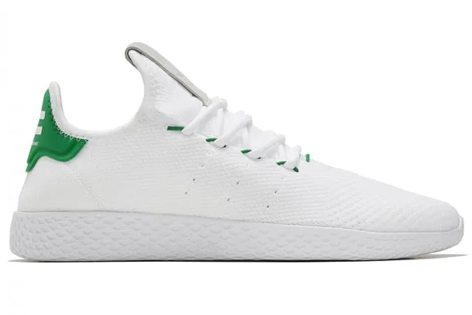 Pharrell x adidas tennis hu white green