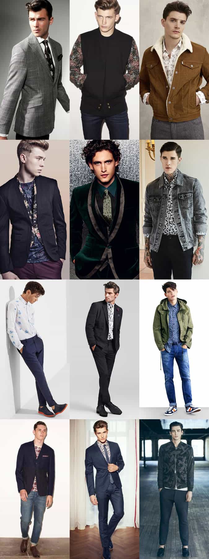 Xu hướng in cho nam thu / đông 2014: hoa 1 In hoa mùa thu / đông dành cho nam - lookbook lấy cảm hứng từ trang phục tinh tế