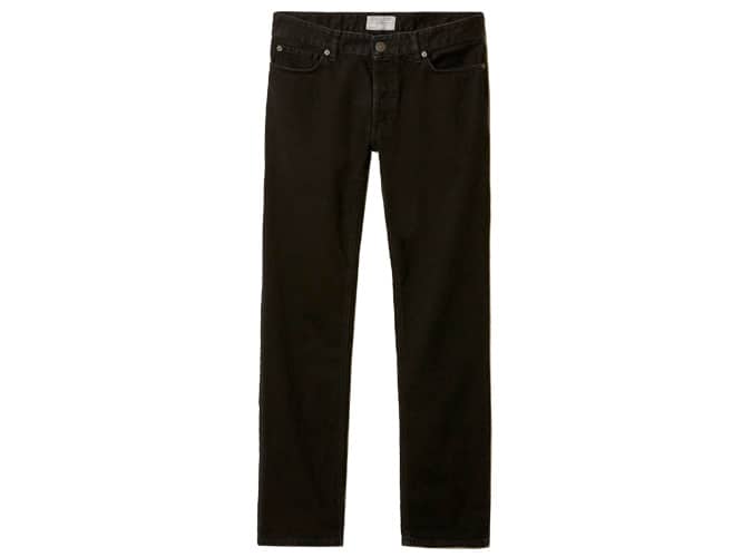 Quần jean denim ống đứng nam màu đen
