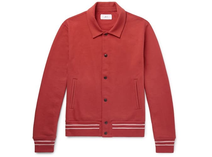 Mr p. Áo khoác blouson cotton có đường viền tương phản