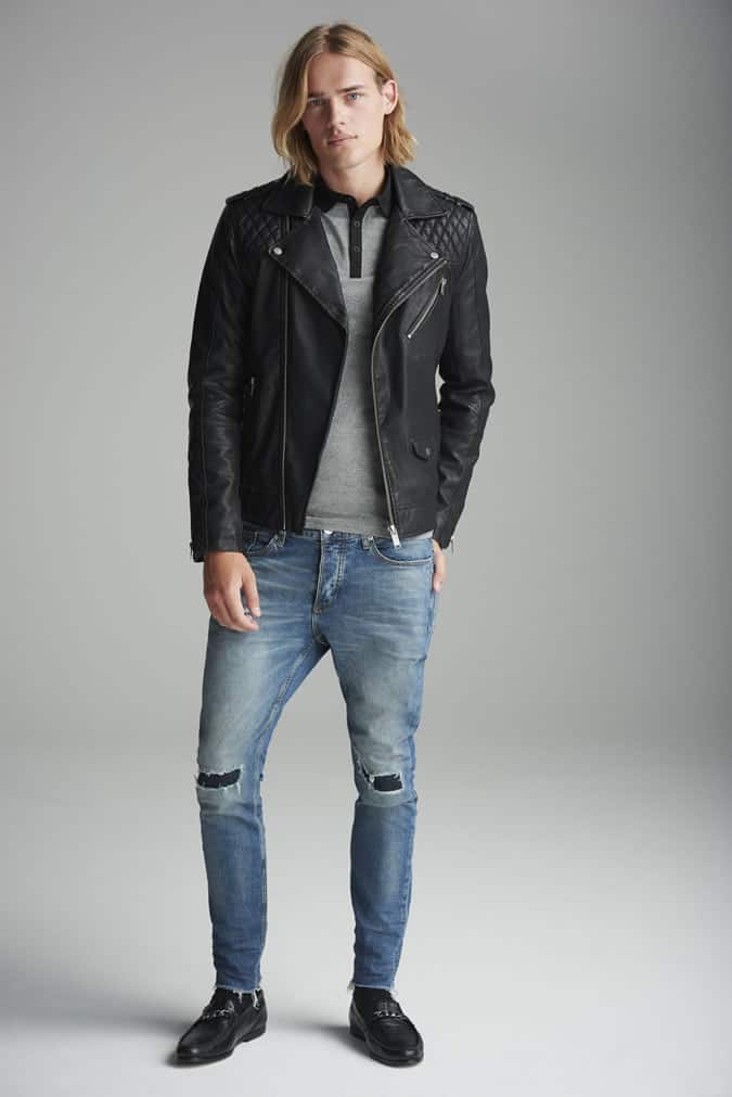 Áo denim nam River Island AW16