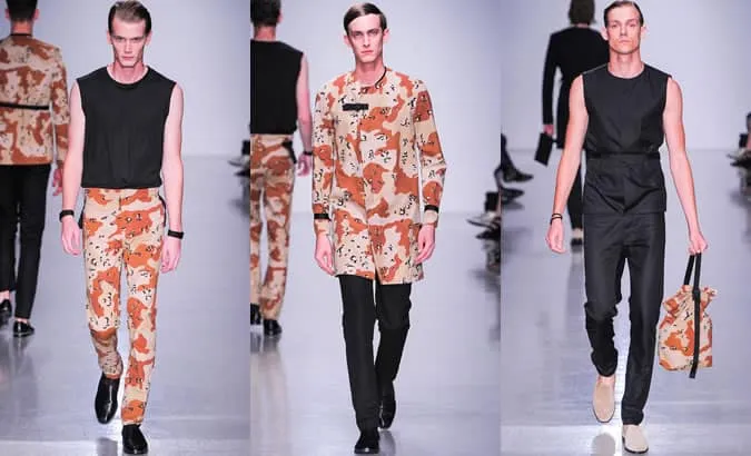 Camo print trên đường băng ss14 tại lee roach