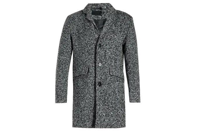 Boohoo man grey single breasts overcoat