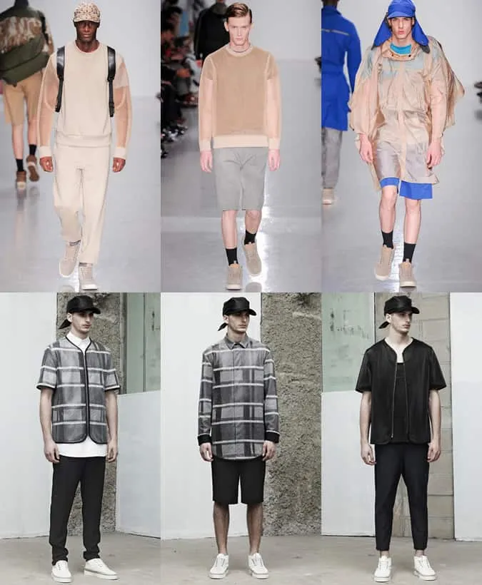 Vải & mảnh lưới dành cho nam trên đường băng ss14 christopher raeburn và alexander wang