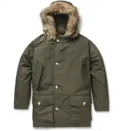 Woolrich arctic parka áo khoác phủ đầy lông tơ được cắt tỉa lông tơ