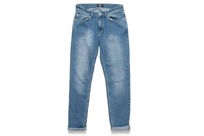 Ww denim wes cổ điển màu xanh cổ điển