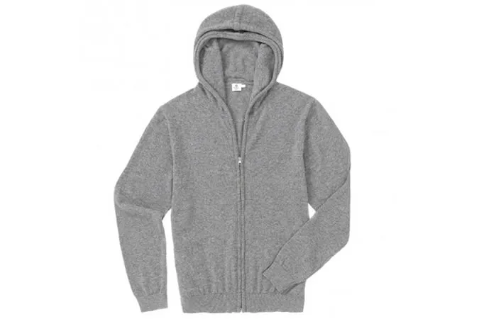 Áo hoodie sunspel grey melange cashmere