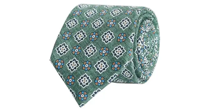 Tie in pope floral medallion