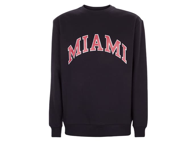Những bộ quần áo nam mới tốt nhất để mua ngay bây giờ 18 New look black miami printed sweatshirt front sweatshirt