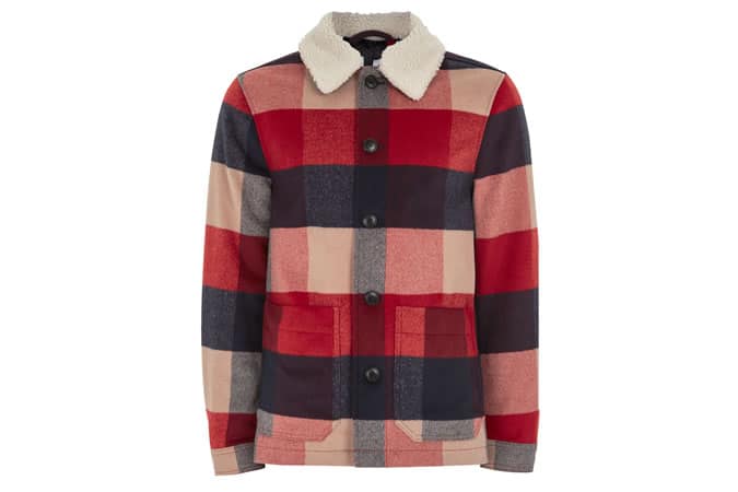 Những bộ quần áo nam mới tốt nhất để mua ngay bây giờ 3 Thanh kiểm tra cổ áo borg màu đỏ topman