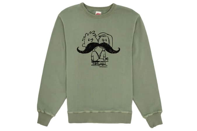 Những bộ quần áo nam mới tốt nhất để mua ngay bây giờ 12 Garbstore x tsptr charlie brown mustache sweatshirt