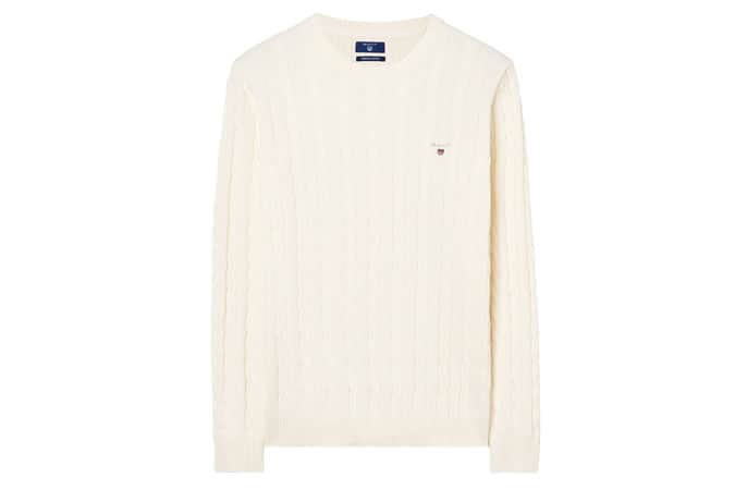 Những bộ quần áo nam mới tốt nhất để mua ngay bây giờ 18 Gant cotton cable crewneck jumper