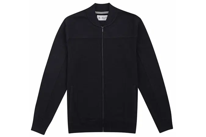 Original penguin textured bomber jacket