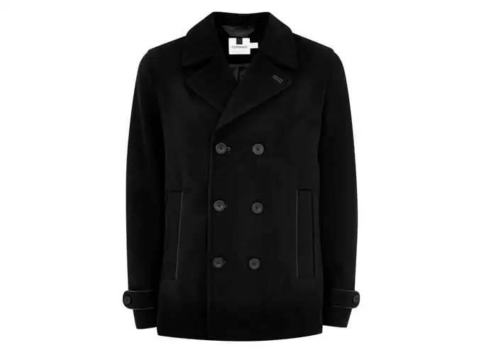 Topman wool blend peacoat