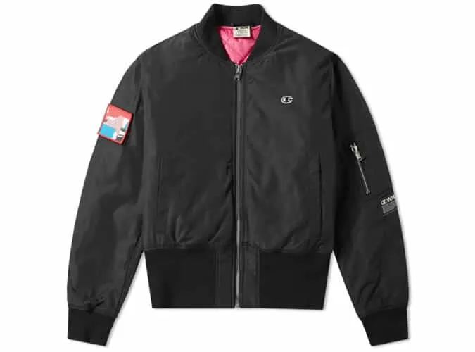 Champion x áo khoác bomber gỗ dễ thương